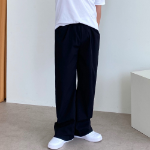 Лёгкие льняные широкие брюки с поясом на резинке