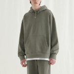 Melange Master Oversized Hooded Sweatshirt – Olive
