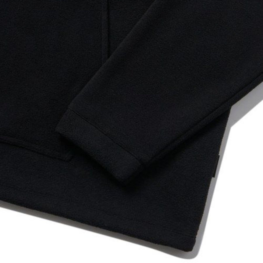 Melange Master Overfit Fleece Hooded Sweatshirt – Black