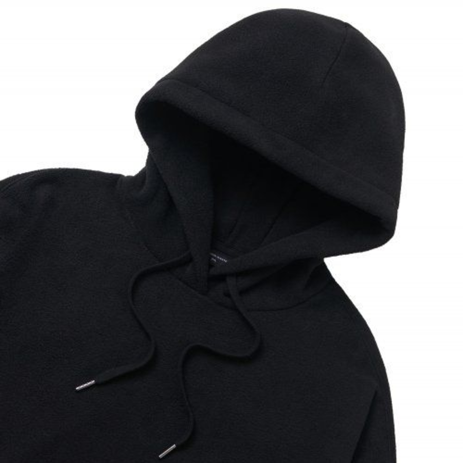 Melange Master Overfit Fleece Hooded Sweatshirt – Black