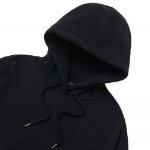 Melange Master Overfit Fleece Hooded Sweatshirt – Black
