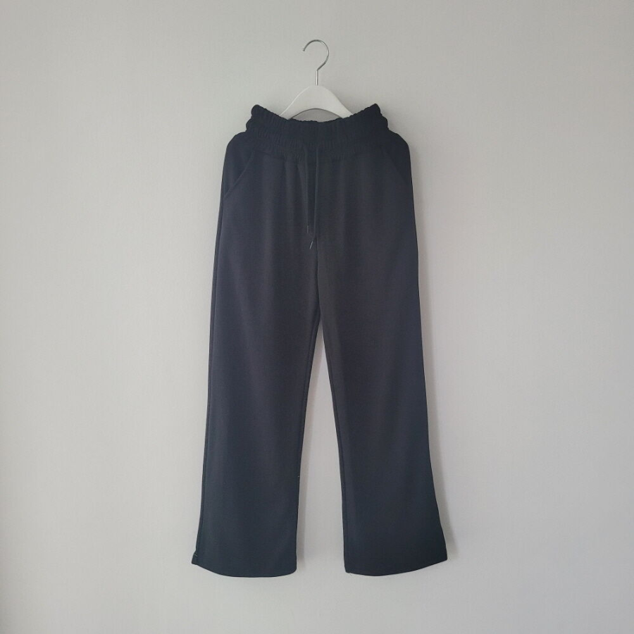 Широкие трикотажные брюки с высокой посадкой и эластичным поясом