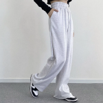 Свободный размер-Светло-серый-Спортивные брюки