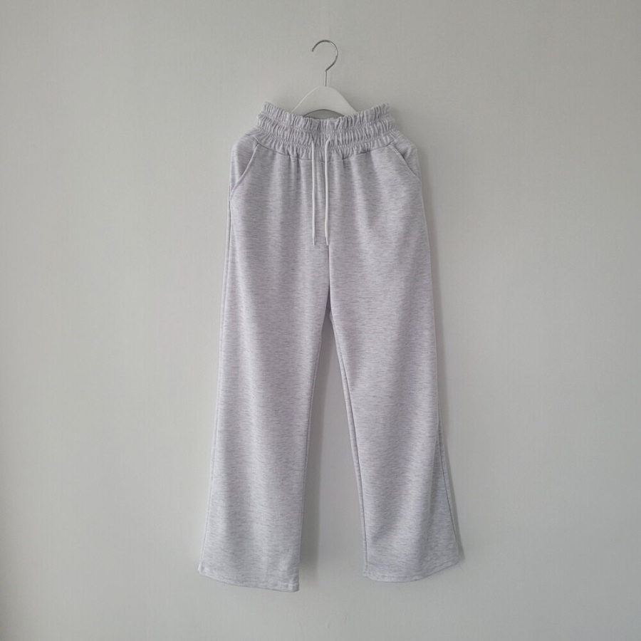 Широкие трикотажные брюки с высокой посадкой и эластичным поясом