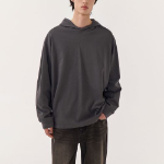 Musinsa Standard Hooded Long Sleeve T-Shirt – Dark Grey