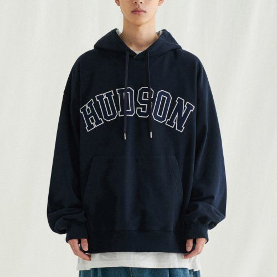 Melange Master Hudson Big Oversized Hooded Sweatshirt – Navy