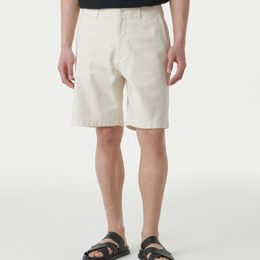 Back Satin Officer Shorts [Cream]