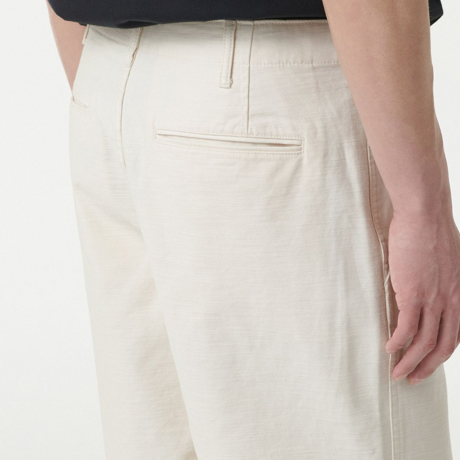 Back Satin Officer Shorts [Cream]