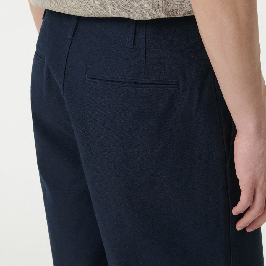 Back Satin Officer Shorts [Navy]