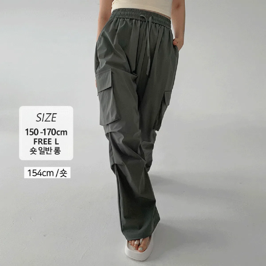 Летние брюки-карго с защипами и резинкой по краям