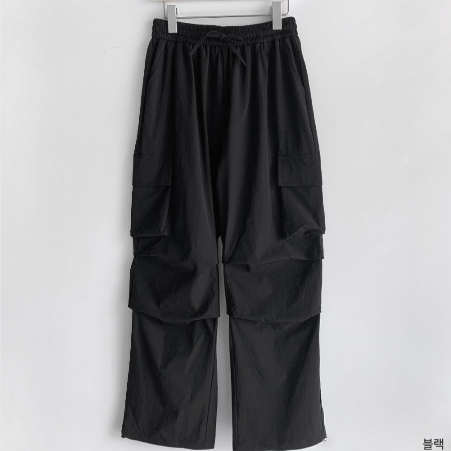 Летние брюки-карго с защипами и резинкой по краям