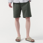 Back Satin Officer Shorts [Khaki]