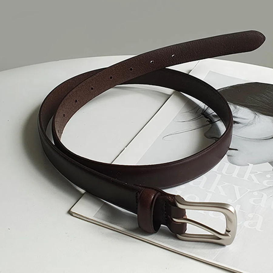 Classic Square Italian Leather Belt — классический ремень из натуральной итальянской кожи с прямоугольной пряжкой
