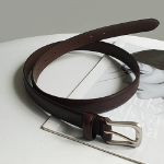 Classic Square Italian Leather Belt — классический ремень из натуральной итальянской кожи с прямоугольной пряжкой