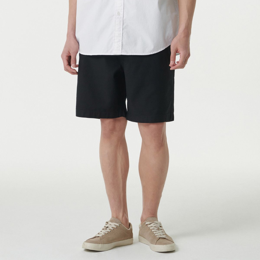 Back Satin Officer Shorts [Black]