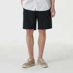 Back Satin Officer Shorts [Black]