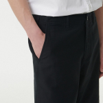 Back Satin Officer Shorts [Black]