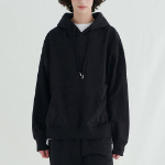 Melange Master Oversized Hooded Sweatshirt – Black