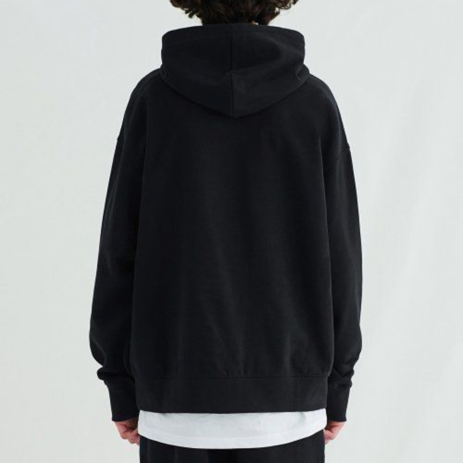 Melange Master Oversized Hooded Sweatshirt – Black