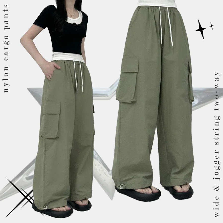 Летние тренировочные брюки-джоггеры с карманами карго и водоотталкивающей пропиткой