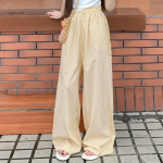 Свободный размер-Желтый-Брюки