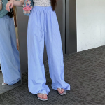 Свободный размер-Голубой-Брюки