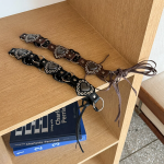 Bohemian Heart Inline Leather Knot Belt — ремень-шнурок с узлом и сердечками в бохо-стиле