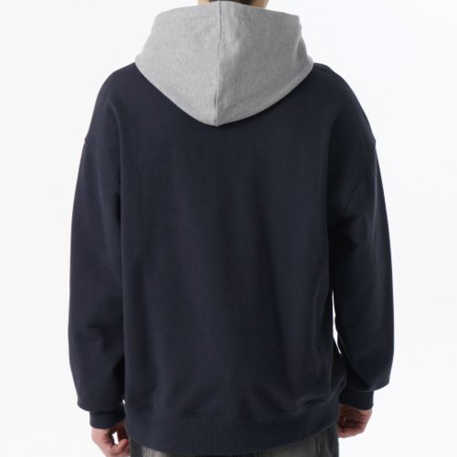 Musinsa Standard Oversized Two-Tone Hooded Sweatshirt – Navy