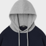 Musinsa Standard Oversized Two-Tone Hooded Sweatshirt – Navy