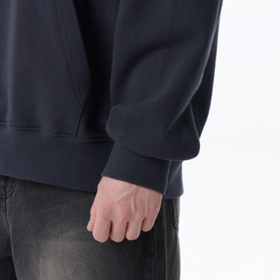 Musinsa Standard Oversized Two-Tone Hooded Sweatshirt – Navy