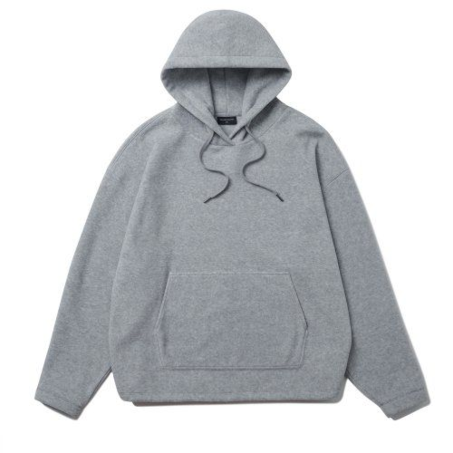 Melange Master Oversized Fleece Hooded Sweatshirt – Grey