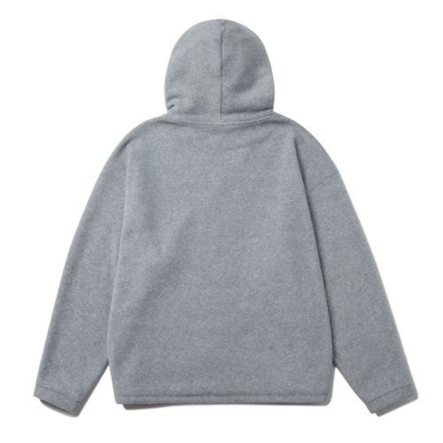 Melange Master Oversized Fleece Hooded Sweatshirt – Grey