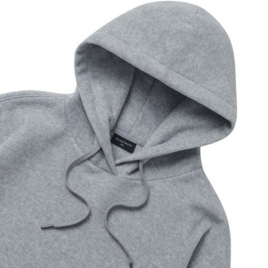 Melange Master Oversized Fleece Hooded Sweatshirt – Grey