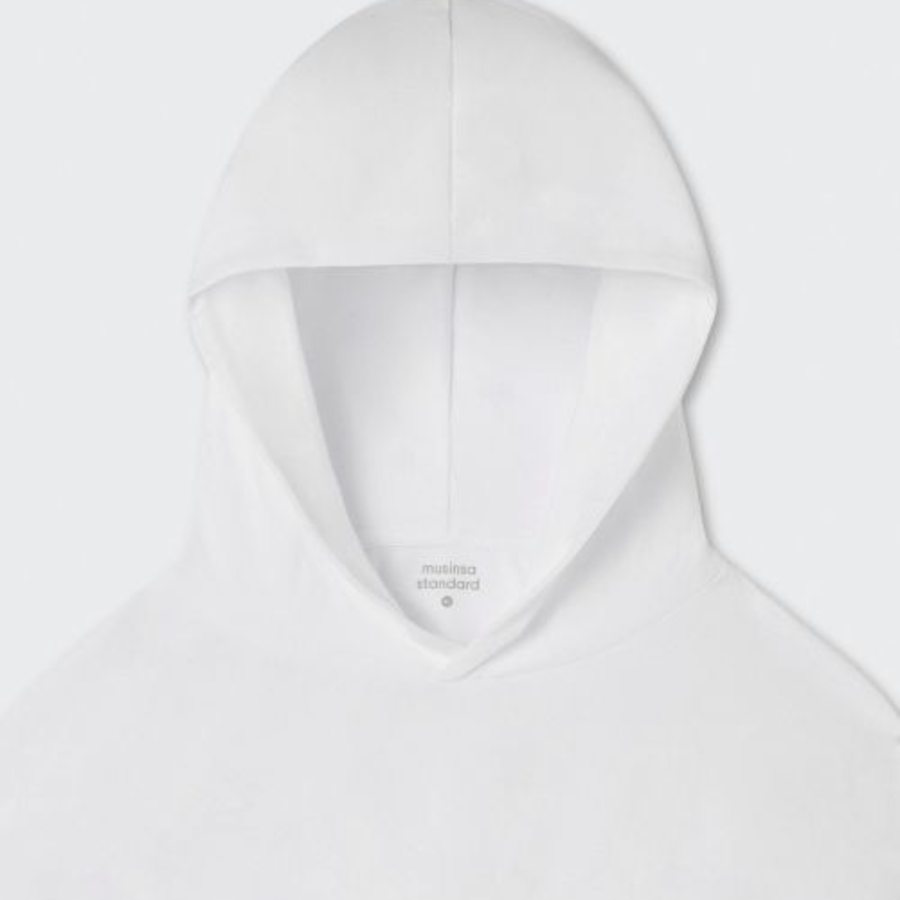 Musinsa Standard Hooded Long Sleeve T-Shirt – White