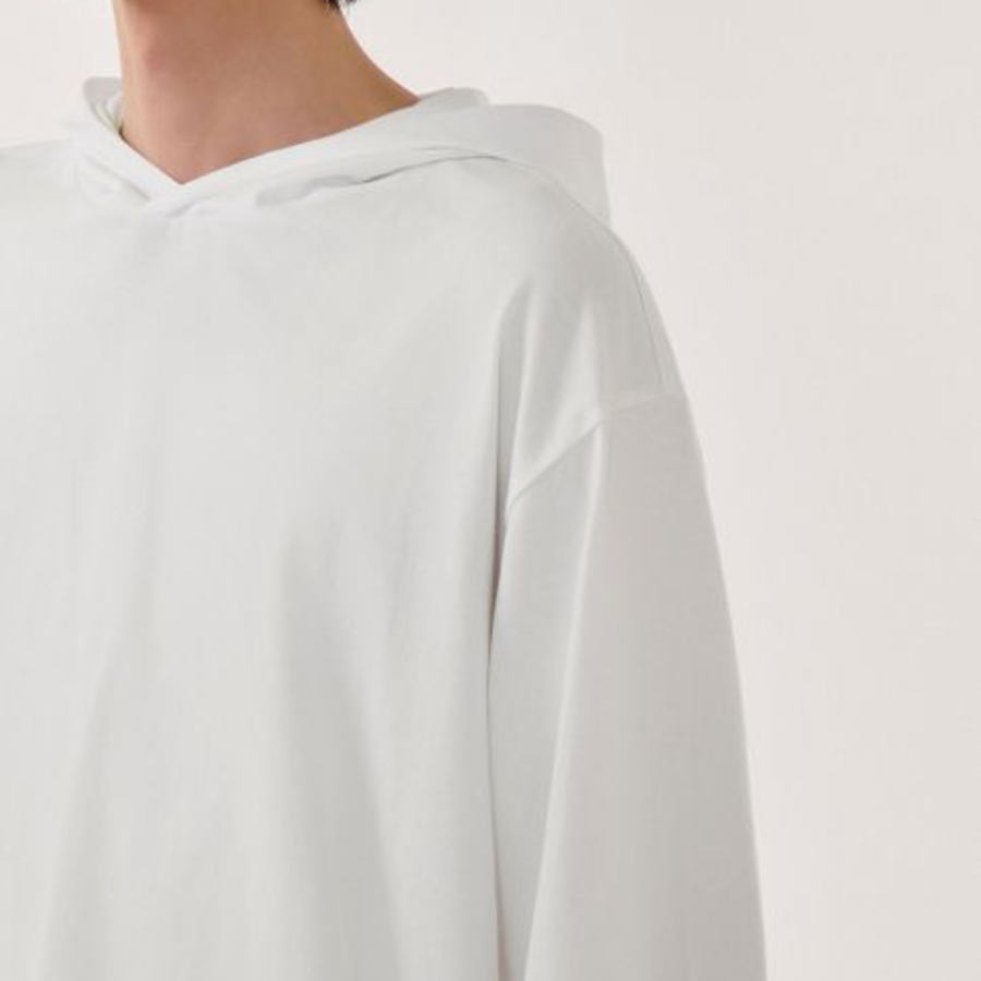 Musinsa Standard Hooded Long Sleeve T-Shirt – White