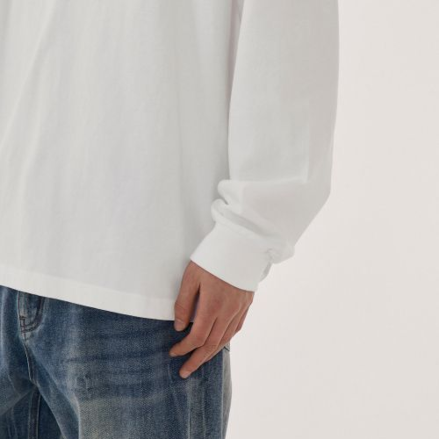 Musinsa Standard Hooded Long Sleeve T-Shirt – White