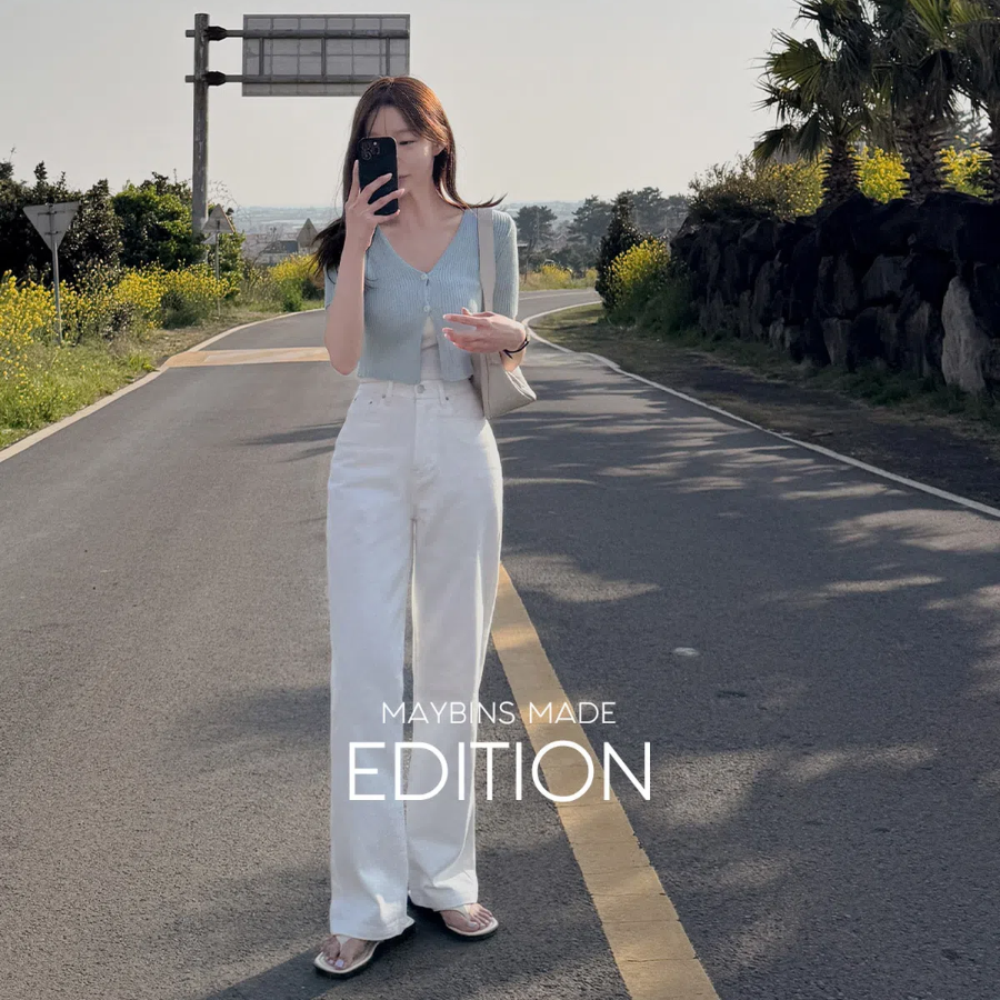 Прямые хлопковые брюки с плотной текстурой