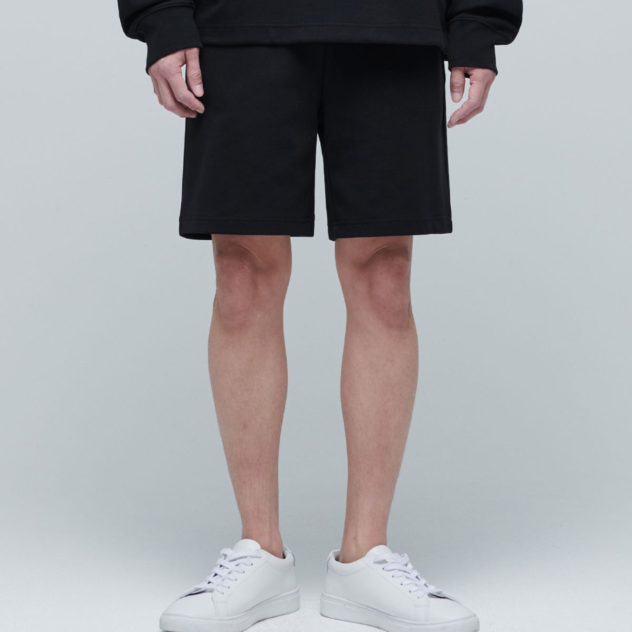 Flat Terry Sweat Shorts [Black]