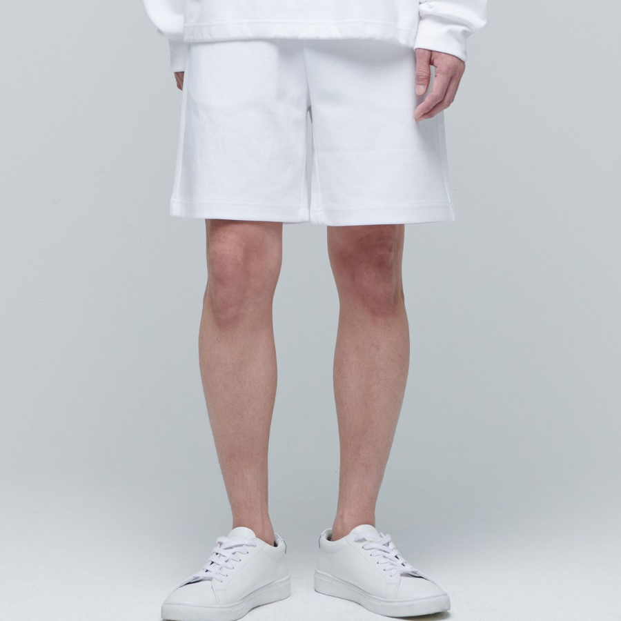 Flat Terry Sweat Shorts [White]