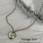 Big Heart Chain Silver Belt — серебристый ремень с крупными сердцами для ярких образов