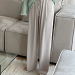 Свободный размер-Розовый-Брюки