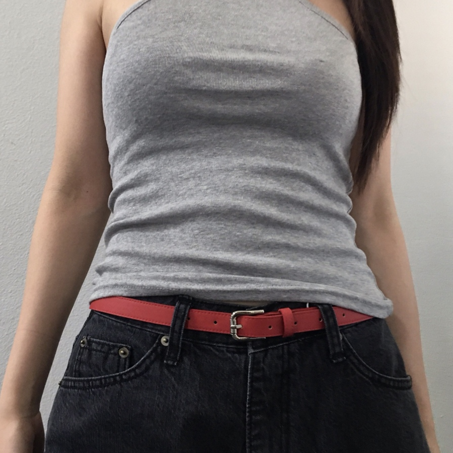 Vintage Slim Mini Belt — винтажный тонкий ремень, изготовленный в Корее