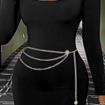 High-Quality Triple-Layer Waist Chain Belt — акцентный трёхрядный пояс для особых случаев