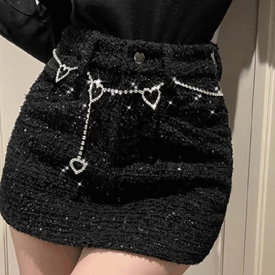 Dear Darling — пояс с подвесками в виде сердечек и кубическим цирконием