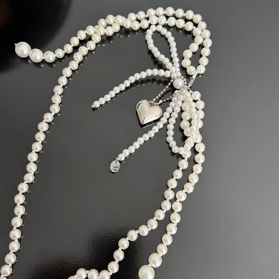 Pearl Ribbon Belt — пояс с бантом и жемчужным декором