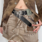 DK Flanty Butterfly Belt — женский пояс с акцентом на бабочку и цветной декор