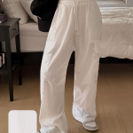 Свободный размер-Белый-Карго-брюки