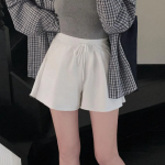 Свободный размер-Слоновая кость-Шорты