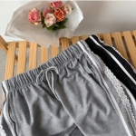 Тренировочные брюки Lace Track 4 из 100% хлопка с эластичным поясом