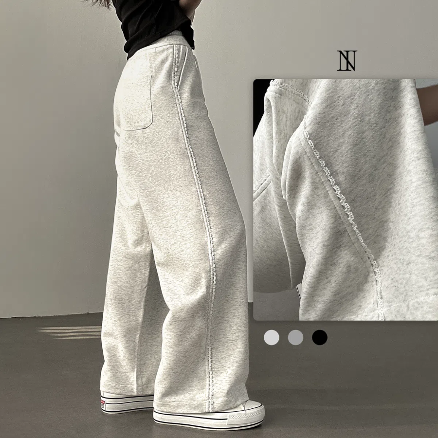 Широкие тренировочные брюки с кружевной боковой линией